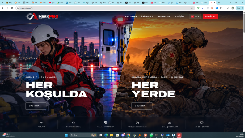 ReaxMed – Medikal Ekipman Kurumsal Sitesi