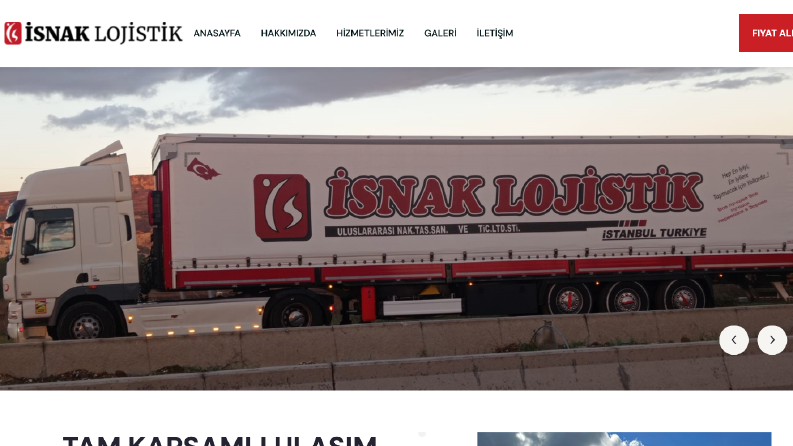 İSNAKLOJİSTİK.COM LOJİSTİK FİRMA WEB SITESI