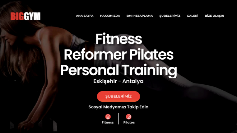 BIGGYM Spor Merkezleri Web Tasarımı
