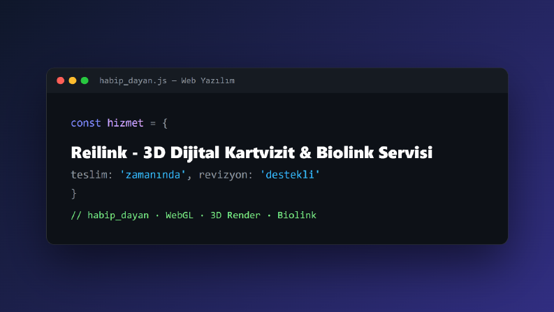 Reilink - 3D Dijital Kartvizit & Biolink Servisi