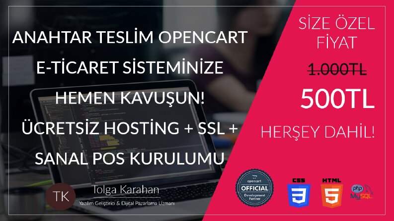 Anahtar Teslim Opencart