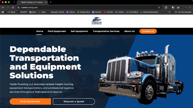Toelle Trucking – Kurumsal Web Sitesi