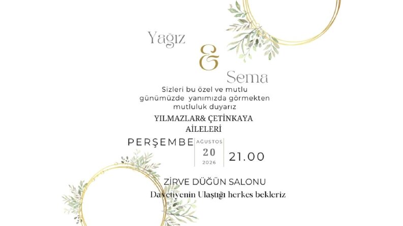 Düğün Davetiyesi