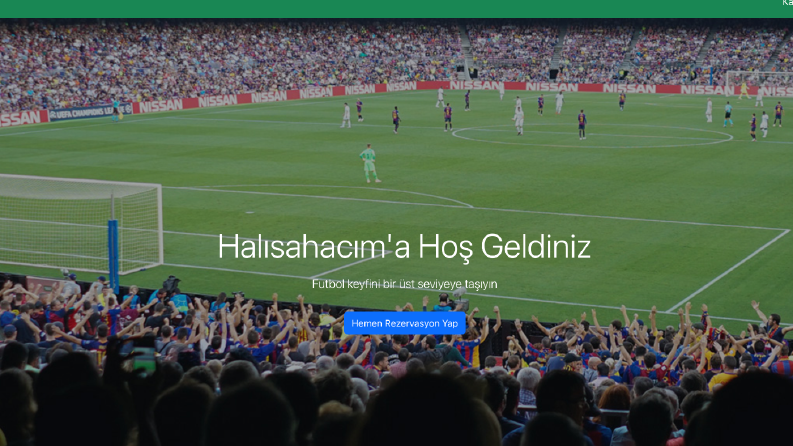 Halısahacım – Futbol Sahası Rezervasyon Platformu