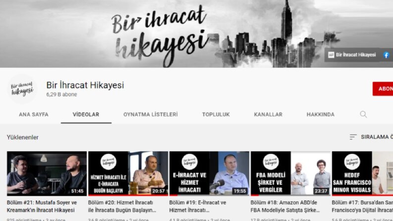 Bir İhracat Hikayesi YouTube kanalının altyazıları