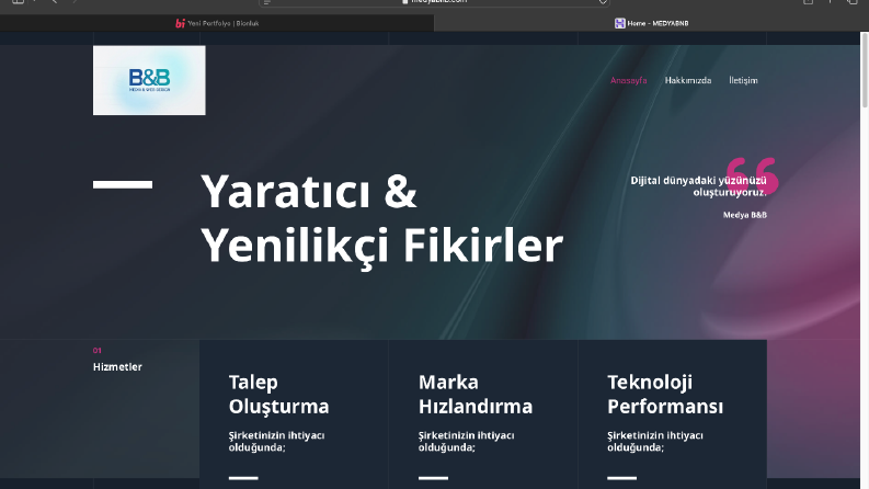 B&B MEDYA LOGO-WEB SİTE TASARIMI