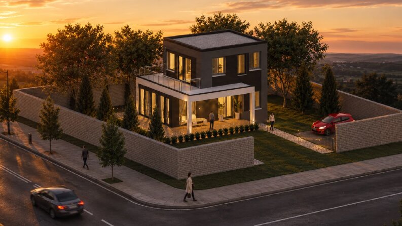 Urla Garden House-Modern İki Katlı Villa Tasarımı