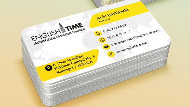 English Time - Kartvizit Tasarımı