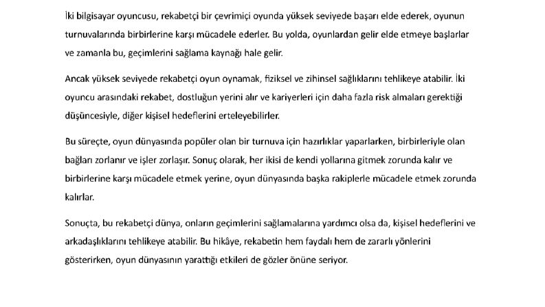 Metin Yazımı-Düzenlenmesi