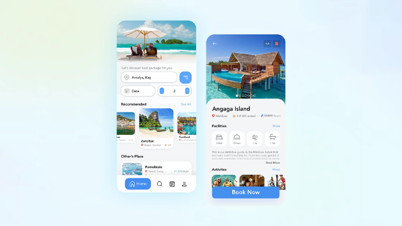 Otel Rezervasyon Ui / Ux Mobil Tasarım