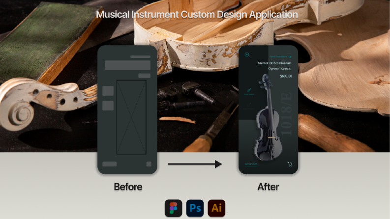 Musical instrument custom design application