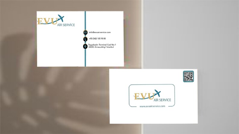 EVU AİR SERVİCE KARTVİZİT TASARIMI