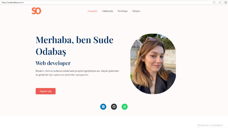 Kişisel Portföy Web Sitem