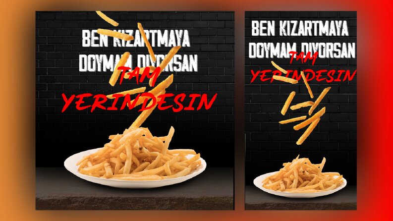 Kızartma sosyal medya çalışması 
