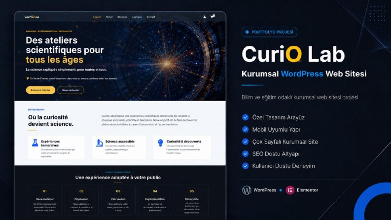 CuriO Lab - Kurumsal WordPress Web Sitesi