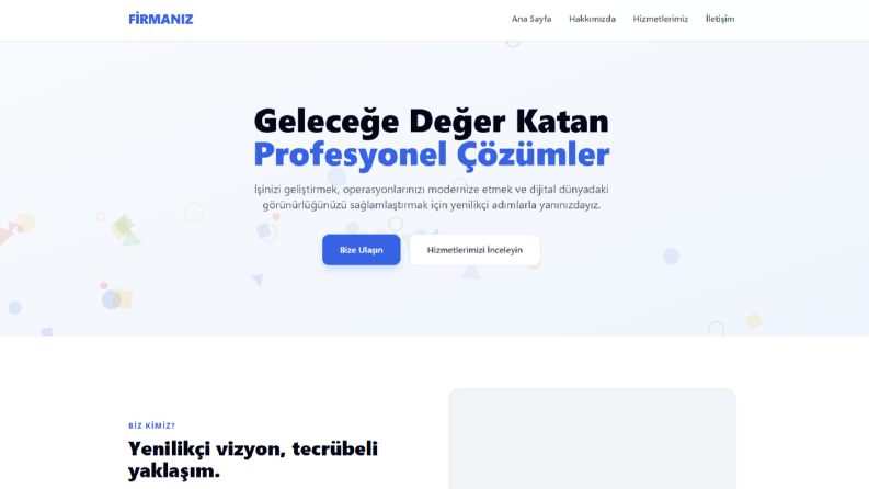 Kurumsal Firma Sitesi