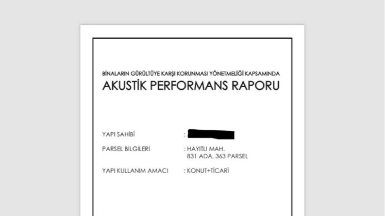 Akustik Proje/Rapor