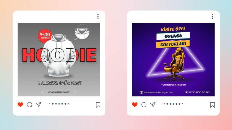 Sosyal medya hesaplarınız için reklam tasarımları
