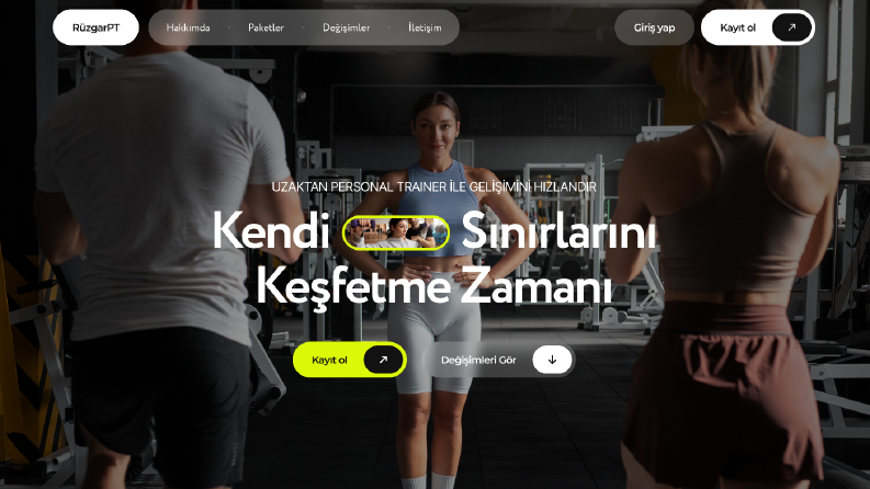 Rüzgar Personal Trainer - Landing Page