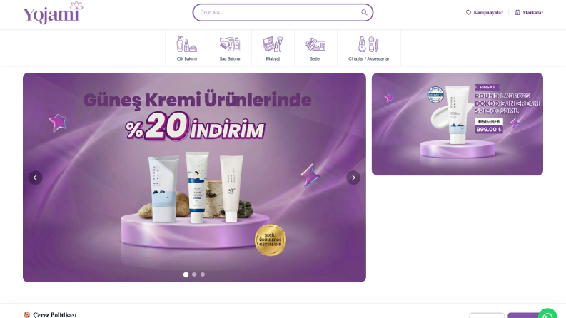 Yojami e-ticaret altyapısı