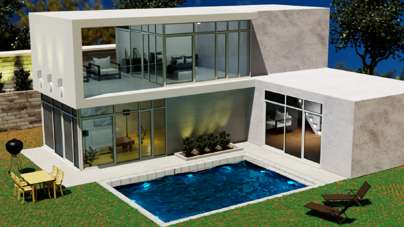 3D Modern Ev Tasarımı