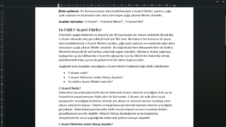 En Etkili E-ticaret Fikirleri