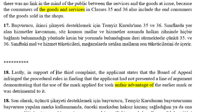 Mahkeme kararı metni çevirisi