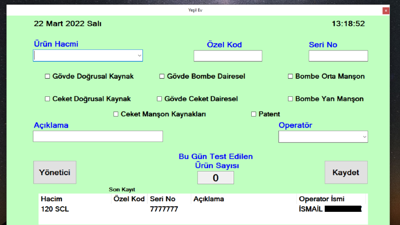 Mysql bağlantılı otomasyon