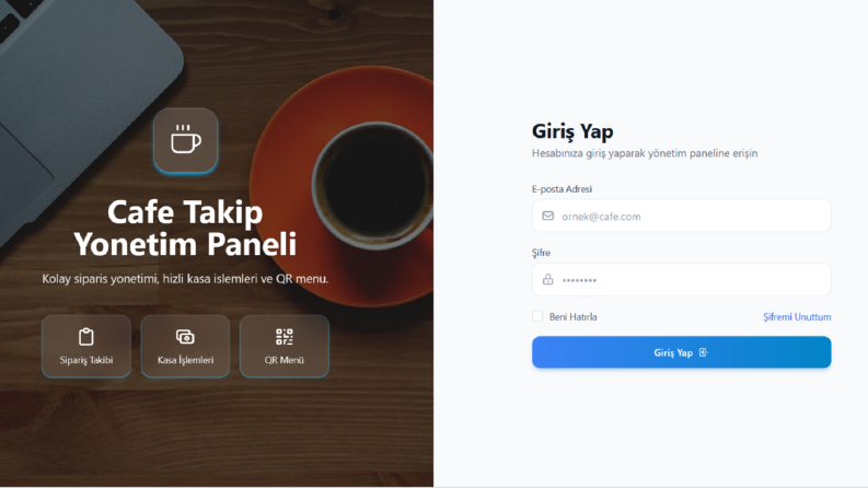QR KODLU CAFE TAKİP SİSTEMİ