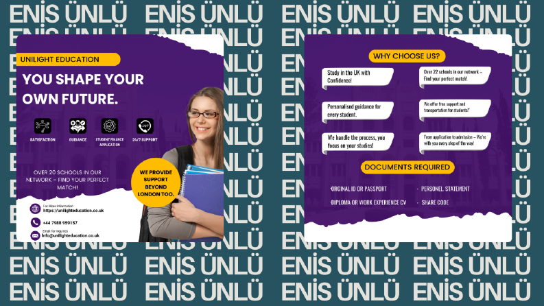 Unilight Education | İngilizce Bilgilendirme Post Tasarımı