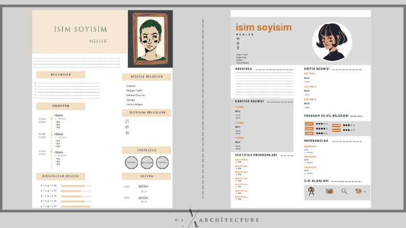 CV- özgeçmiş tasarımları