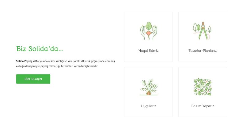 Solida Peyzaj Kurumsal Web Sitesi
