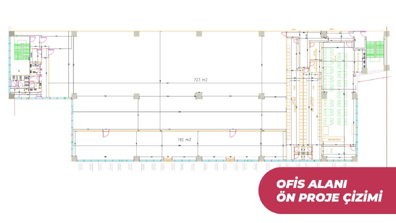 Proje Çizimi - Operasyon ve Ofis Alanı