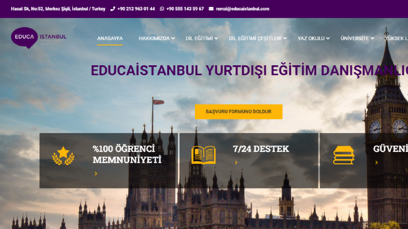 Educaİstanbul Wordpress site yapımı