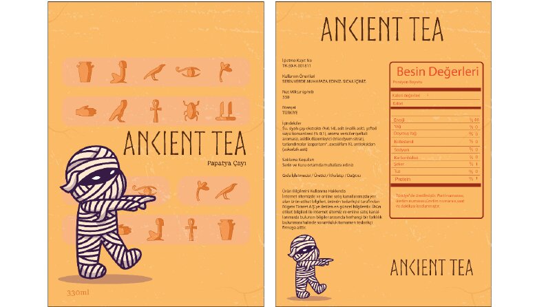 Çay Ambalajı için karışık ambalaj tasarımı