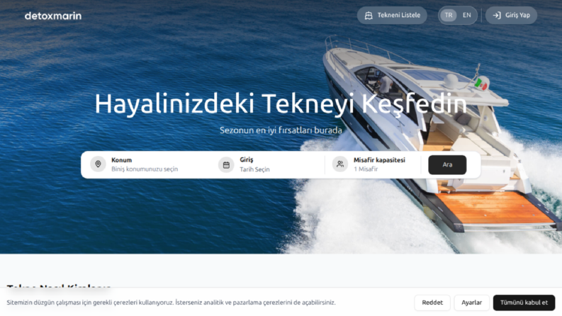 Detoxmarin Tekne Kiralama Pazaryeri