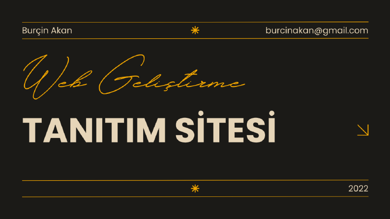 Tanıtım Sitesi
