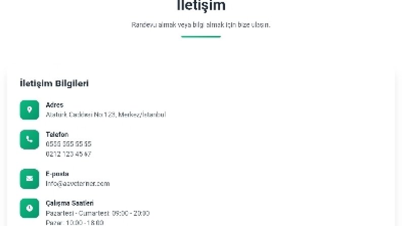 Örnek Tek sayfa landing page web sitesi 