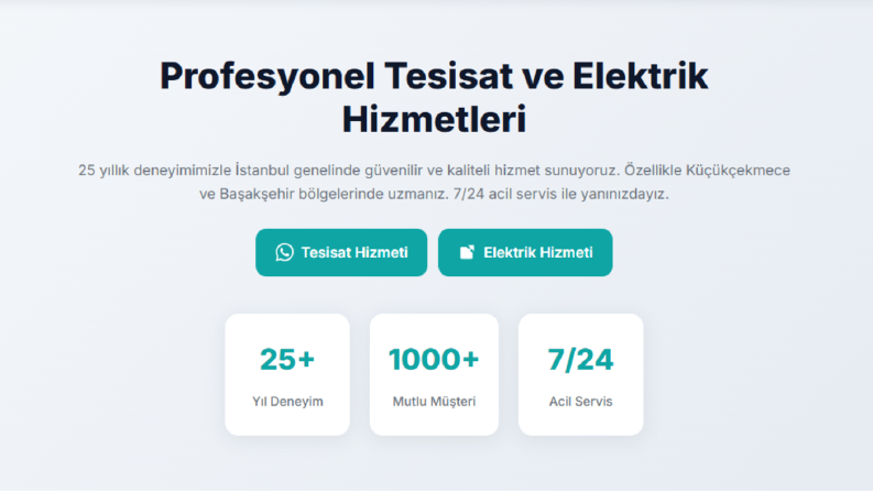 Statik Web Sitesi – Modern Tasarım Örneği