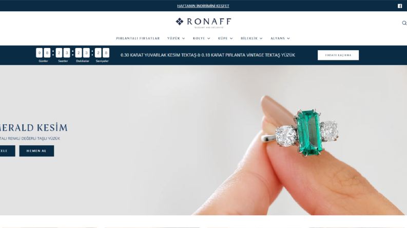 Ronaff Pırlanta - E-Ticaret Websitesi
