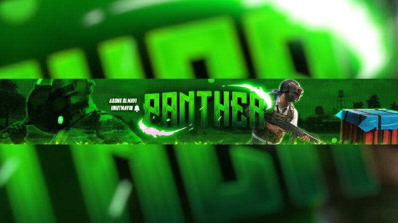 Panther PUBG Temalı YouTube Banner