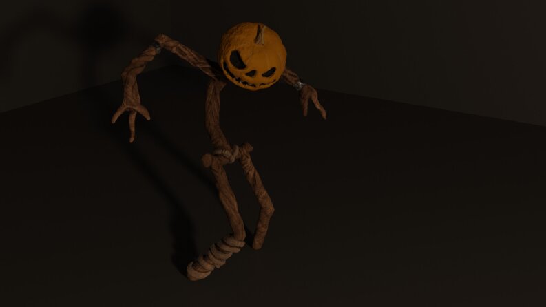 Jack-o'-lantern 3d sculpt çalışması