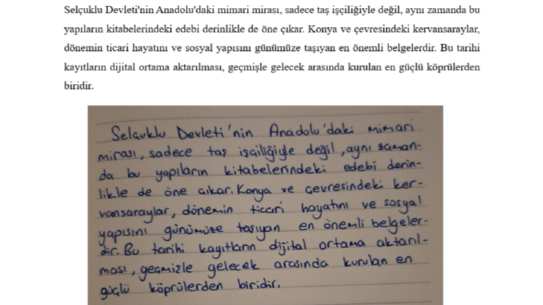 El Yazısı Notların Dijital Ortama Aktarımı