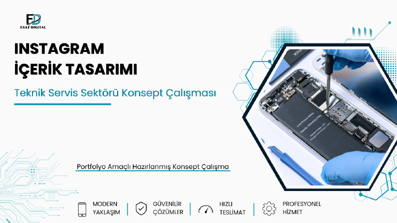 Teknik Servis İçin Kurumsal Sosyal Medya Tasarımı