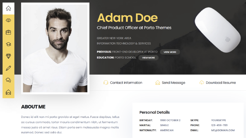 Wordpress - CV Bireysel Site