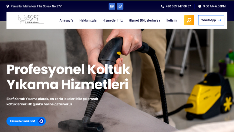 Koltuk Yıkama Web Sitesi