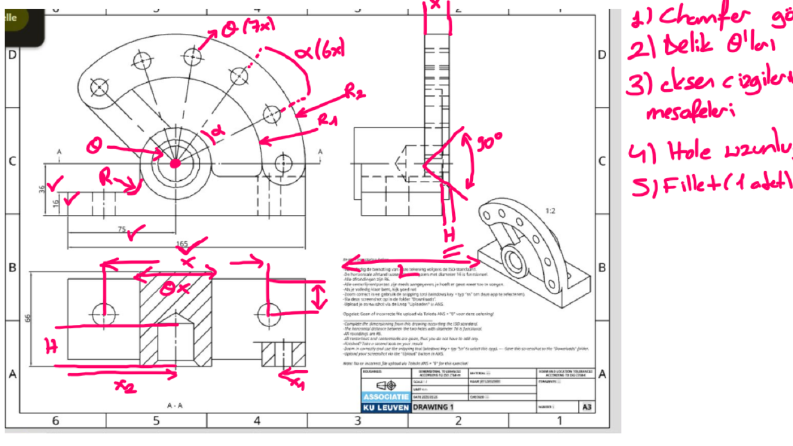 Örnek teknik çizim dimensioning ders notu