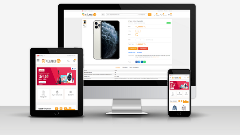 Profesyonel E-ticaret %100 Mobil uyumlu