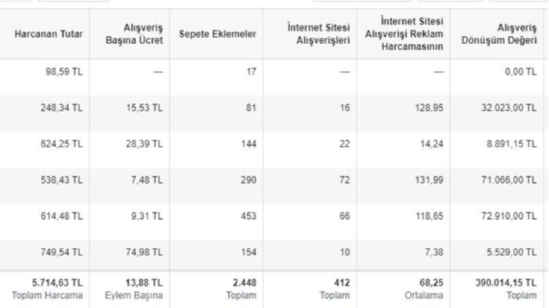 Facebook Business Reklam Performans