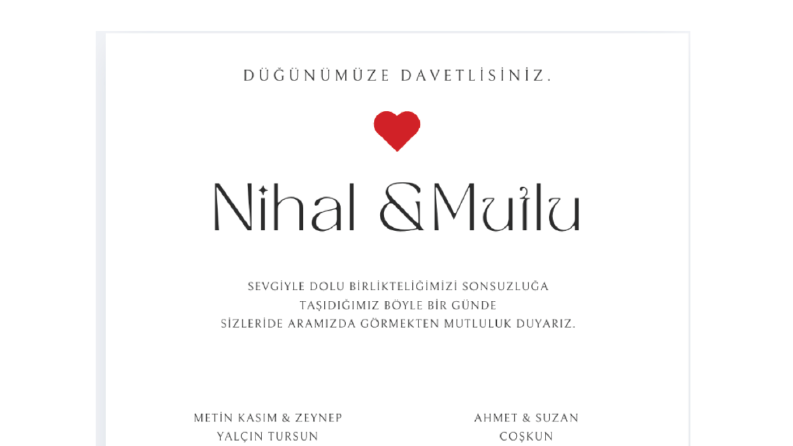 Davetiye Çalışmaları